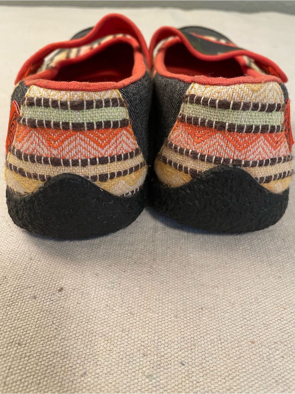 Keen Women’s Mary Jane Canvas Shoes, Colors of Orange, Gray, Green and Yellow - Picture 9 of 15